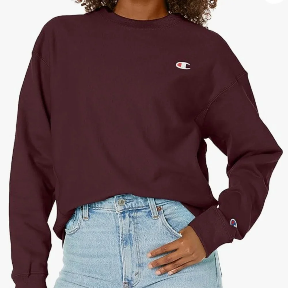 Champion Women's Reverse Weave Pullover Crewneck Sweatshirt Size Small - Picture 2 of 9